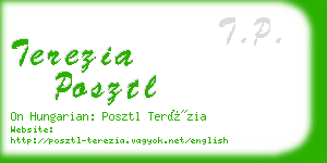 terezia posztl business card